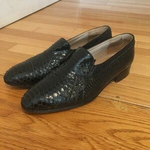 FRATELLI Genuine Snake skin Slip On Loafers